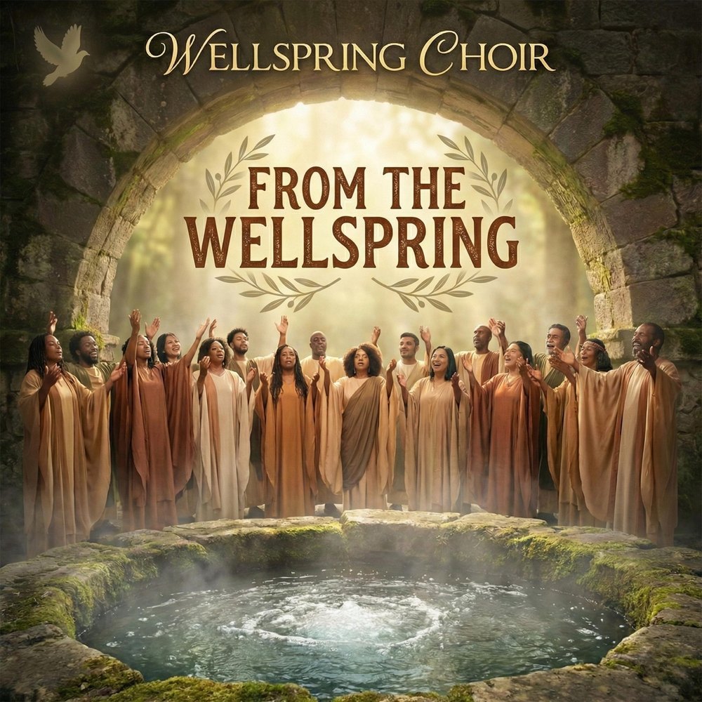 Cover art for From The Wellspring by Wellspring Choir: a robed choir gathered around a stone well beneath an arch